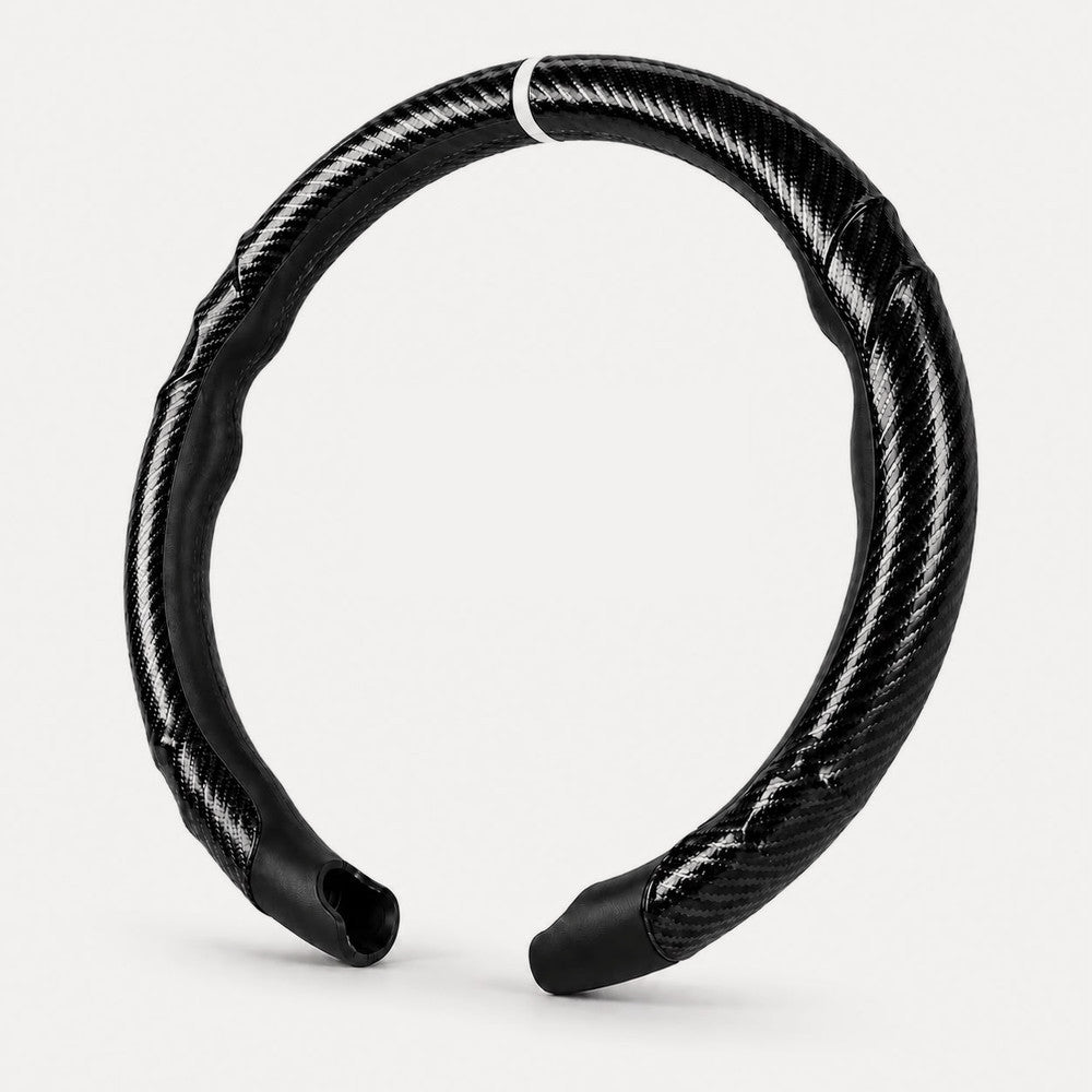 REDLYT carbon steering wheel cover with white 12 o'clock marker